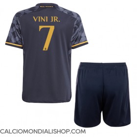 Maglie da calcio Real Madrid Vinicius Junior #7 Seconda Maglia Bambino 2023-24 Manica Corta (+ Pantaloni corti)